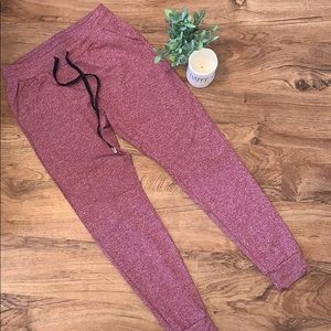 BuffBunny Red Marled Jasmine Joggers